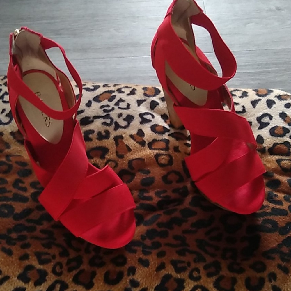 Red Baker's platform heels